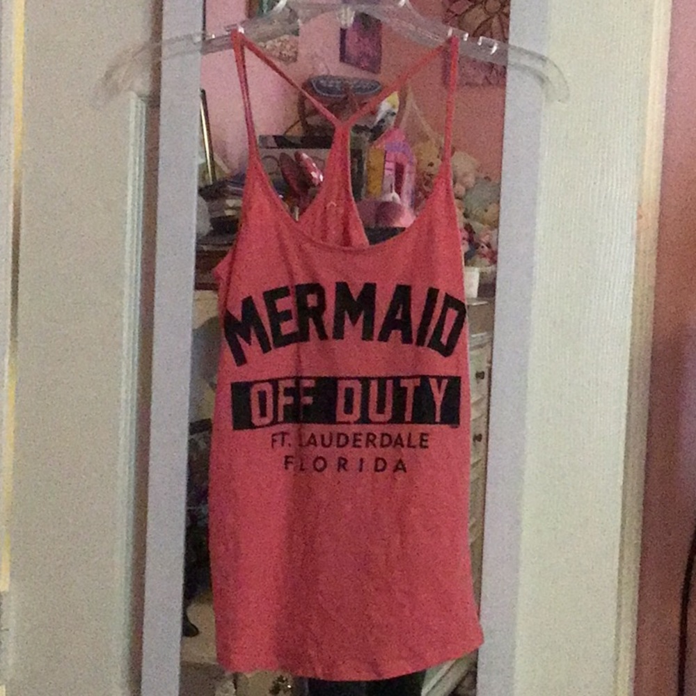 !!!MERMAID OFF DUTY PINK TANK TOP!!!